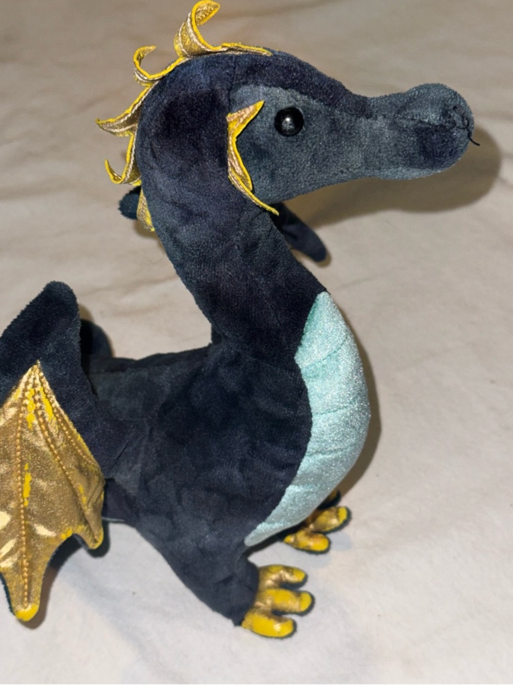 Douglas Aragon Navy Dragon Large Plush Stuffed Animal - Picture 2 of 9